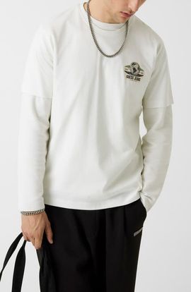 GUESS GUESS Globe Graphic Long Sleeve T-Shirt