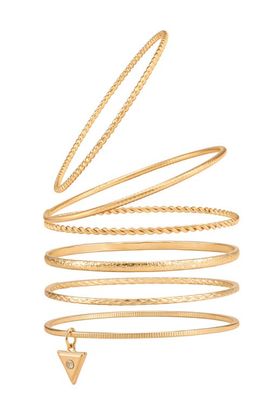 GUESS GUESS Gold-Tone 6-Piece Bangle Bracelet Set 
