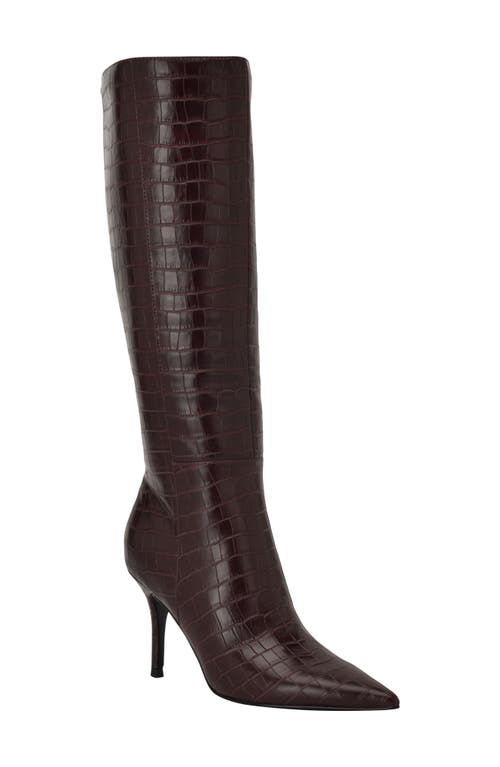 GUESS GUESS Gressa Croc Embossed Knee High Boot