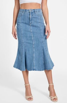 GUESS GUESS Lia Denim Midi Skirt