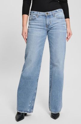 GUESS GUESS Low Rise Distressed Slouchy Straight Leg Jeans