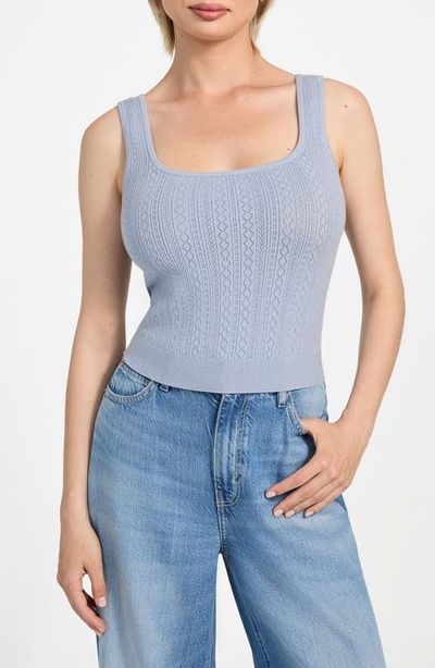 GUESS GUESS Lyla Pointelle Crop Sweater Tank