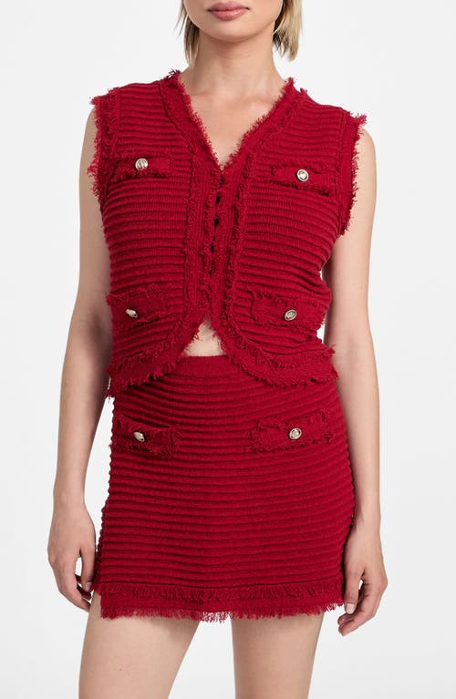 GUESS GUESS Malina Bouclé Ottoman Stitch Vest