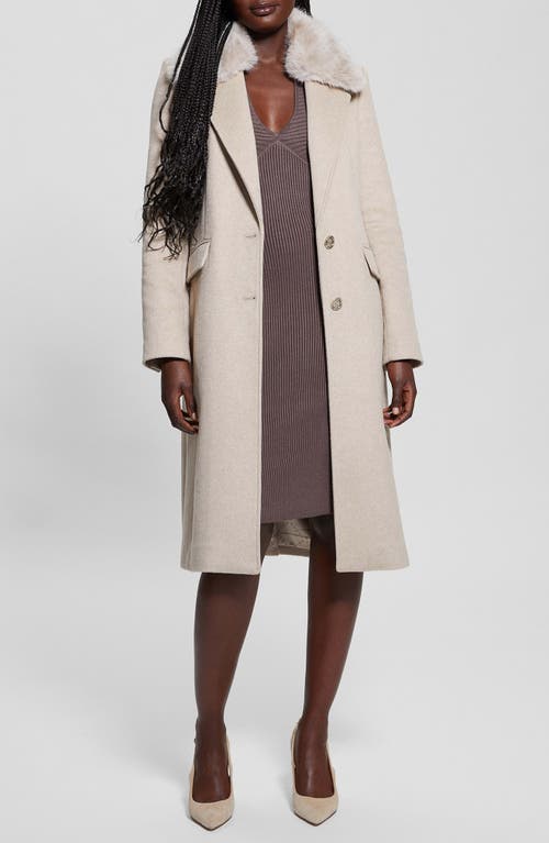 GUESS GUESS Nancy Coat with Removable Faux Fur Collar