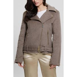 GUESS GUESS Nancy Moto Jacket with Removable Faux Fur Collar