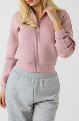 GUESS GUESS New Allie Scuba Knit Zip Front Sweatshirt
