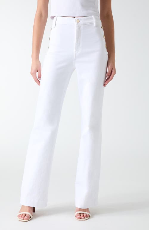GUESS GUESS New Faye Button Detail High Waist Flare Jeans