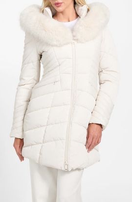GUESS GUESS New Oxana Mixed Media Puffer Coat