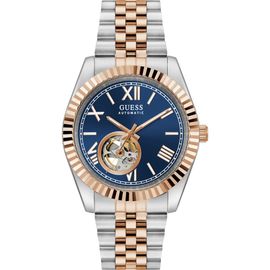 GUESS GUESS Open Heart Two-Tone Automatic Bracelet Watch, 42mm