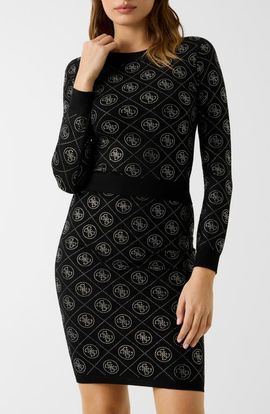 GUESS GUESS Rhinestone Crop Sweater