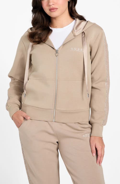 GUESS GUESS Rhinestone Embellished Zip Hoodie