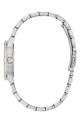GUESS GUESS Round Crystal Accent Bracelet Watch, 32mm