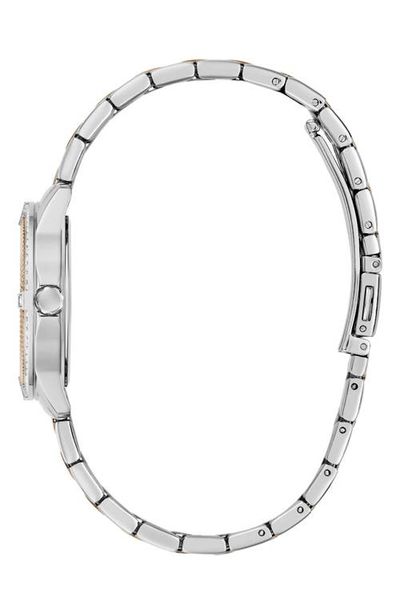 GUESS GUESS Round Crystal Accent Bracelet Watch, 32mm