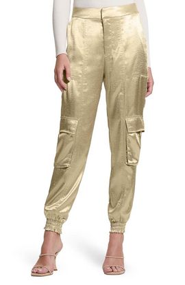 GUESS GUESS Soundwave Textured Satin Cargo Pants