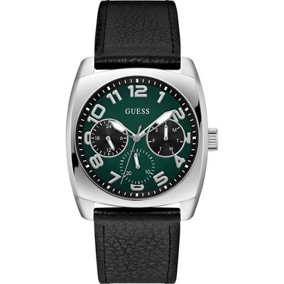 GUESS GUESS Xander Leather Strap Watch, 40.5mm