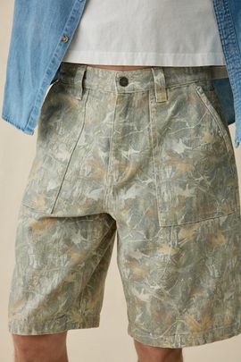 GUESS JEANS GUESS JEANS Camo Canvas Utility Shorts in Camo, Men's at Urban Outfitters