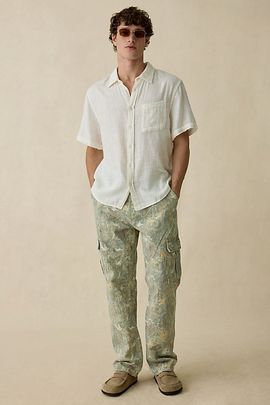 GUESS JEANS GUESS JEANS Canvas Cargo Pants in Camo, Men's at Urban Outfitters