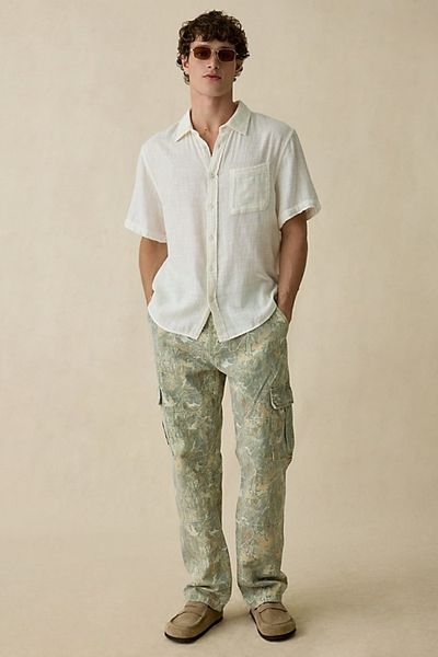 GUESS JEANS GUESS JEANS Canvas Cargo Pants in Camo, Men's at Urban Outfitters