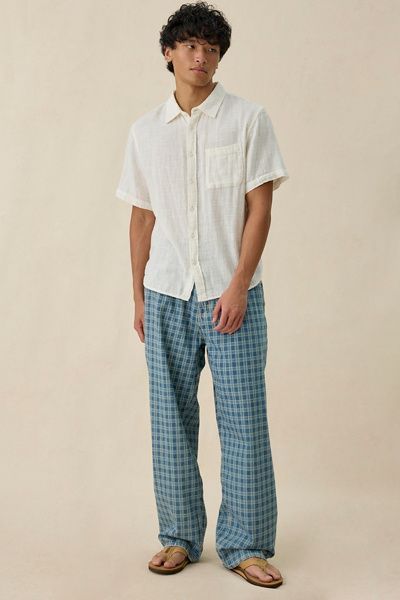 GUESS JEANS GUESS JEANS GUESS ORIGINALS G20 Plaid Super Baggy Fit Jeans in Lasered Plaid, Men's at Urban Outfitters