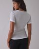 GUESS JEANS GUESS JEANS Layered Rib Knit Henley Tee in Grey, Women's at Urban Outfitters - 5