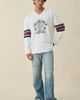 GUESS JEANS GUESS JEANS Long Sleeve Hockey Jersey Tee in White, Men's at Urban Outfitters - 4