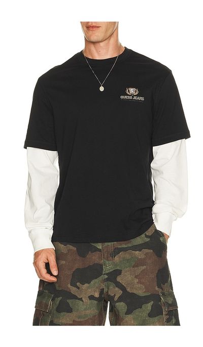Guess Jeans Guess Jeans Regular Fit Double Layer Tee