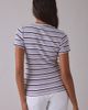 GUESS JEANS GUESS JEANS Star Embroidered Graphic Striped Rib Tee in Blue, Women's at Urban Outfitters - 2