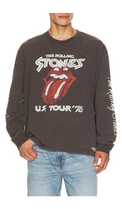 Guess Jeans Guess Jeans x Rolling Stones Oversized Long Sleeve Tee