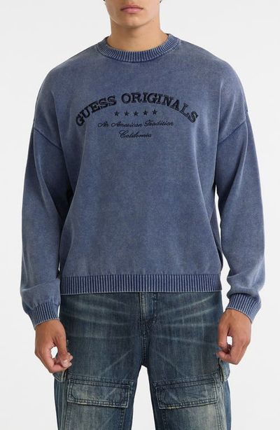 GUESS ORIGINALS GUESS ORIGINALS Originals Logo Boxy Organic Cotton Sweater