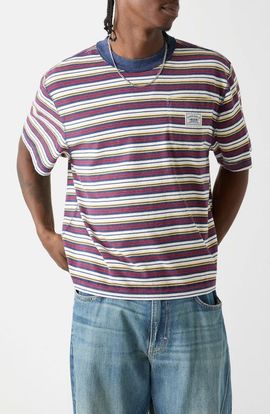 GUESS ORIGINALS GUESS ORIGINALS Stripe Boxy Crop Pocket T-Shirt
