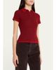 Guest in Residence Cashmere Waffle-Stitched Shrunken Polo Sweater - 4