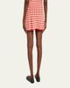 Guest in Residence Gingham Pleated Mini Skirt - 3