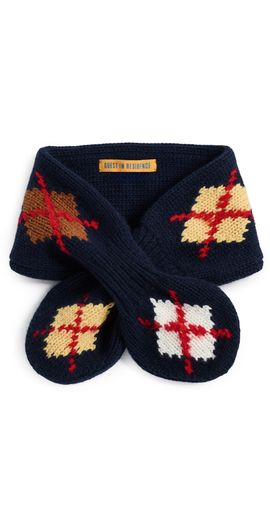 Guest in Residence Guest in Residence Argyle Bowtie Scarf Midnight Combo One