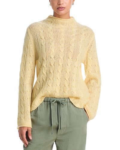Guest In Residence Guest in Residence Cable Knit Mock Neck Sweater