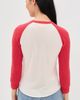 Guest in Residence Guest in Residence Cashmere Baseball Tee Cream/Scarlet - 3