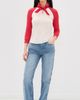 Guest in Residence Guest in Residence Cashmere Baseball Tee Cream/Scarlet - 5