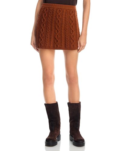 Guest In Residence Guest in Residence Cashmere Wool Cable Mini Skirt