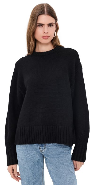 Guest in Residence Guest in Residence Cozy Crew Cashmere Pullover Black