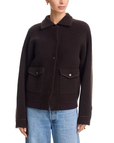 Guest In Residence Guest in Residence Felted Wool Cashmere Bomber Jacket