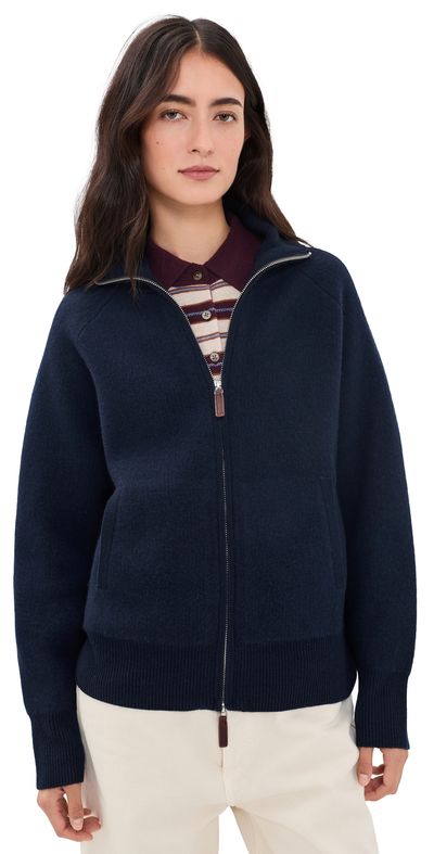 Guest in Residence Guest in Residence Felted Zip Jacket Midnight