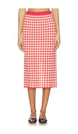 Guest In Residence Guest In Residence Gingham Long Skirt