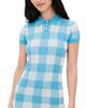 Guest in Residence Guest in Residence Gingham Polo Dress Swimming Pool/Cream - 1