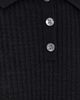 Guest in Residence Guest in Residence Long Sleeve Cashmere Shrunken Polo Black - 6