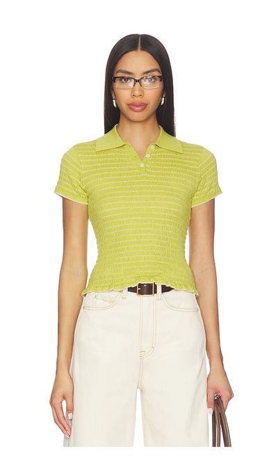 Guest In Residence Guest In Residence Smocked Shrunken Polo