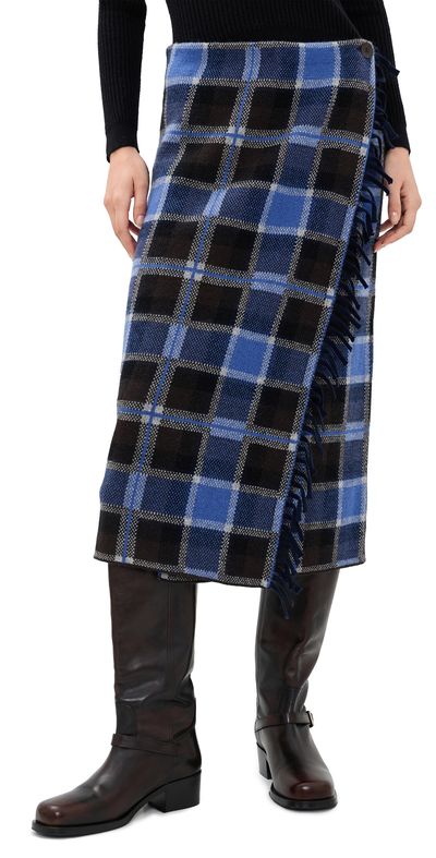 Guest in Residence Guest in Residence Tartan Wrap Skirt Reservoir Combo