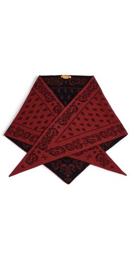 Guest in Residence Guest in Residence The Wild Rag Bandana Scarf Carmine/Black One