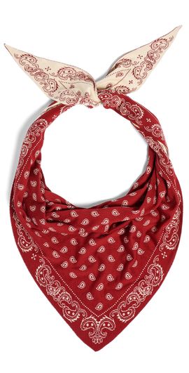 Guest in Residence Guest in Residence The Wild Rag Triangle Scarf Carmine/Butter One