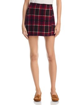 Guest In Residence Guest in Residence Wool Cashmere Tartan Mini Skirt