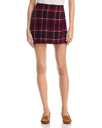 Guest In Residence Guest in Residence Wool Cashmere Tartan Mini Skirt