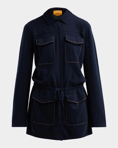 Guest in Residence Industry Cashmere Drawstring Mini Dress